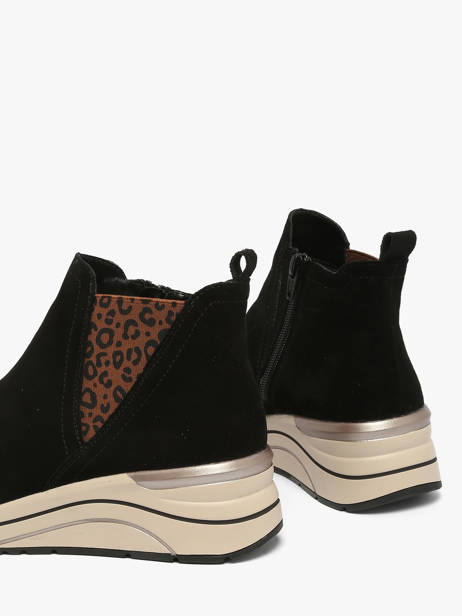 Sneakers Semelle Compensée En Cuir Remonte Noir women 5 vue secondaire 2