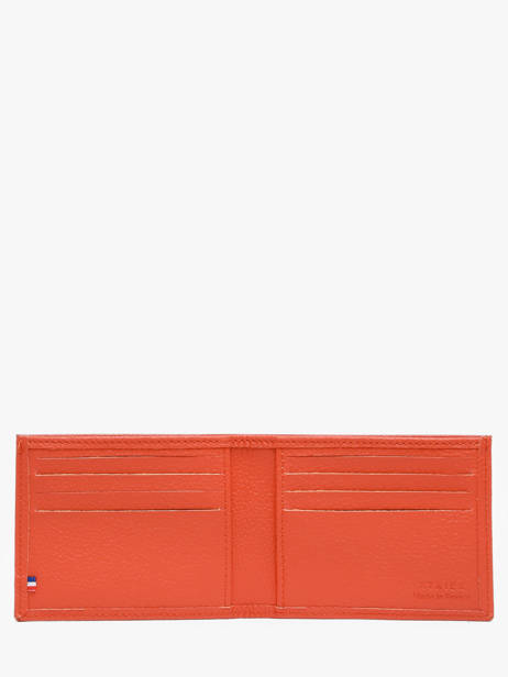Card Holder Leather Etrier Orange madras EMAD5021 other view 1