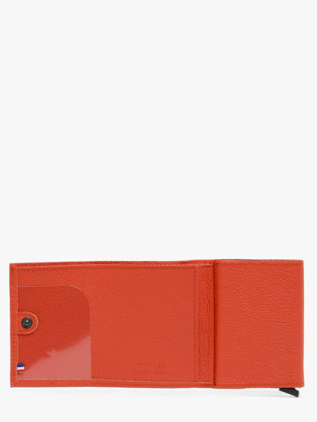 Porte-cartes Cuir Etrier Orange madras EMAD5020 vue secondaire 2