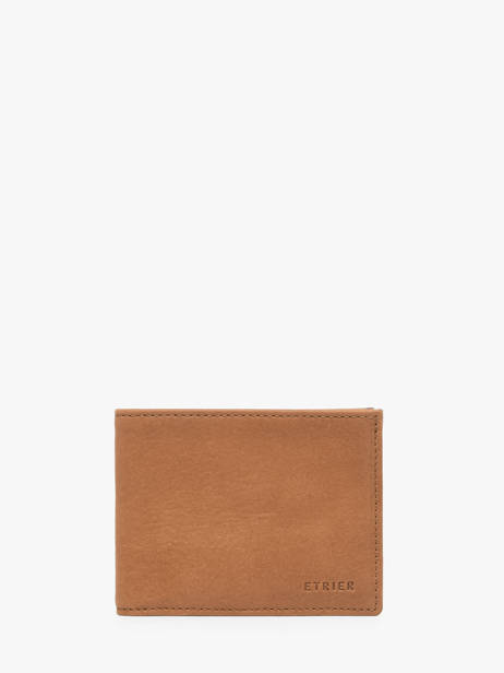 Card Holder Leather Etrier Brown oil EOIL5021