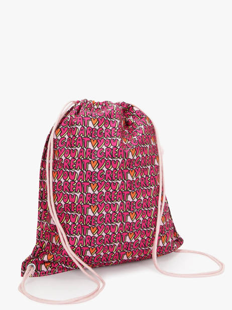 Gym Bag Supertaboo Kipling Pink back to school KI5637 other view 4