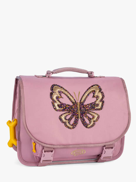 Satchel 2 Compartments Lily Girls Stones and bones Pink girls G other view 2
