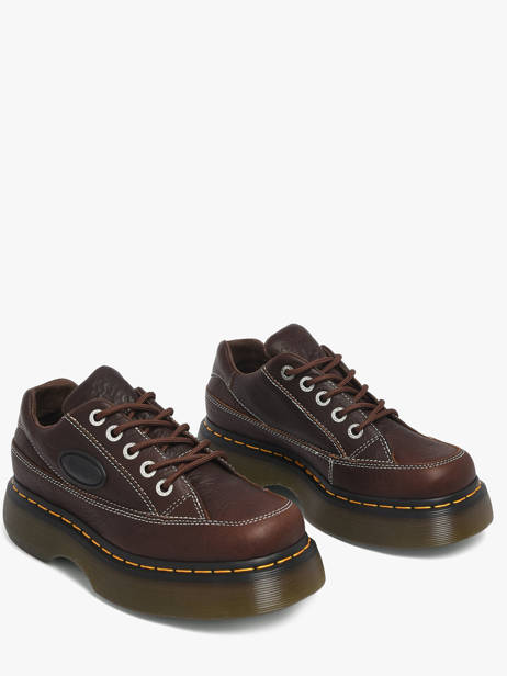 Platform Sneakers In Leather Dr martens Brown women 41129200 other view 1