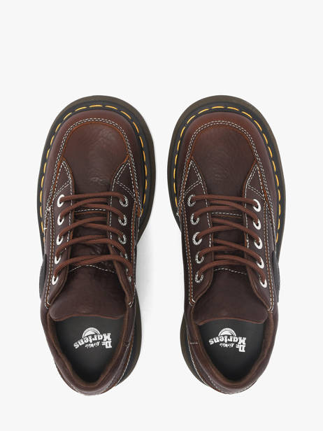 Platform Sneakers In Leather Dr martens Brown women 41129200 other view 3