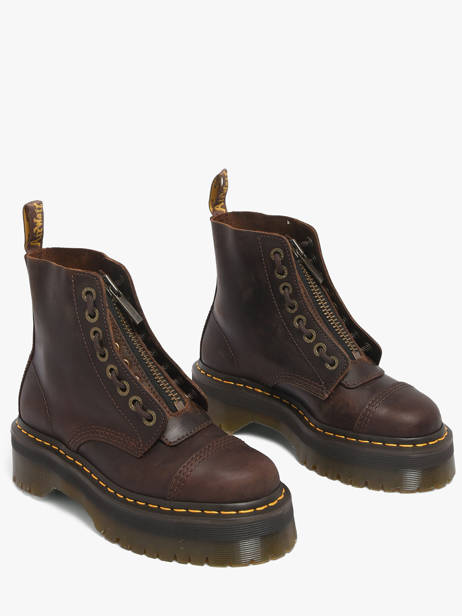 Platform Boots In Leather Dr martens Brown women 40910200 other view 1