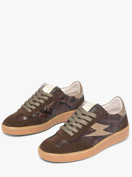Sneakers In Leather Semerdjian Green women LEEE445 other view 1