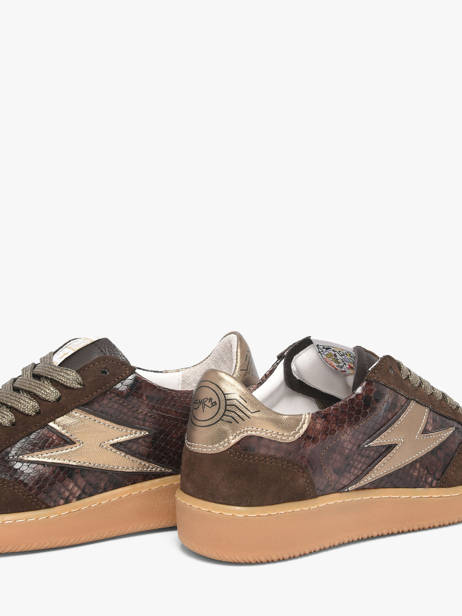 Sneakers In Leather Semerdjian Green women LEEE445 other view 2