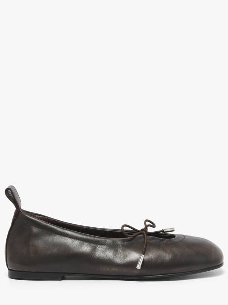 Ballerinas In Leather Alohas Brown women 10131801