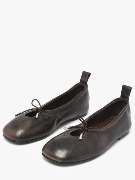 Ballerinas In Leather Alohas Brown women 10131801 other view 1