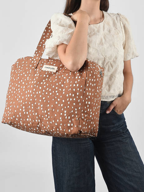 Le Sac Porté épaule A4 Célestins Coton Recyclé Rivedroite Marron biche oh ma biche CELEBICH vue secondaire 1