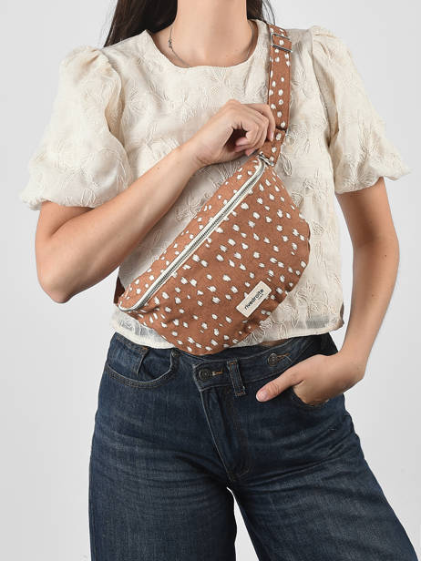 Recycled Coton Custine Belt Bag Rivedroite Brown biche oh ma biche CUSTBICH other view 1