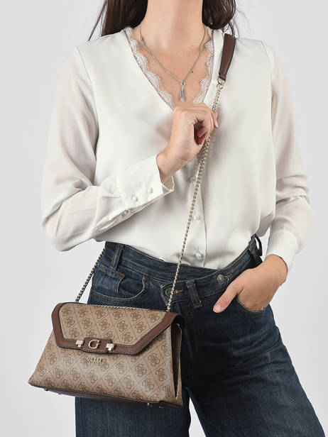 Sac Bandoulière Lindsey Guess Marron lindsey SG974921 vue secondaire 1