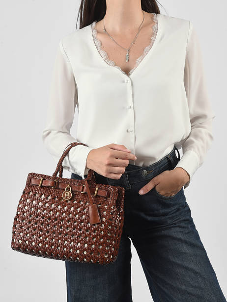 Satchel American Icon Leather Tommy hilfiger Brown american icon AW18734 other view 1