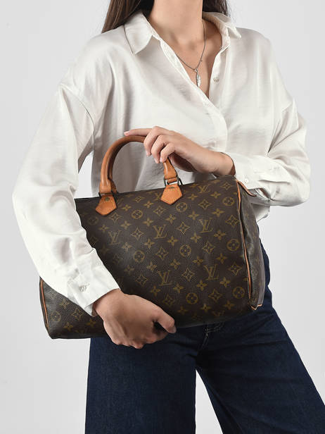 Satchel Second Life Louis vuitton Brown second life MB842 other view 1