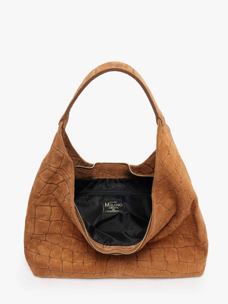 Shoulder Bag Velvet Croco Milano Brown velvet croco CV26061 other view 2