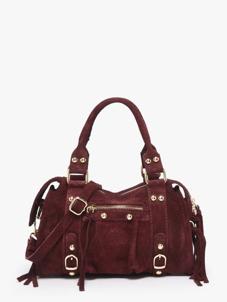 Crossbody Bag Velvet Leather Milano Red velvet VE24093O