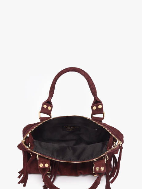 Crossbody Bag Velvet Leather Milano Red velvet VE24093O other view 2