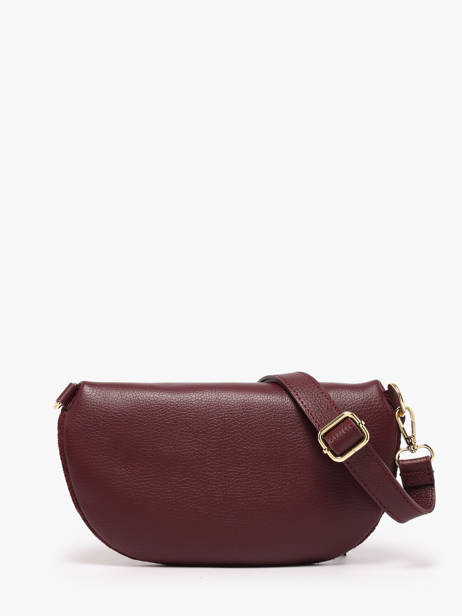 Sac Banane Cuir Milano Rouge velvet caviar VC24111 vue secondaire 3