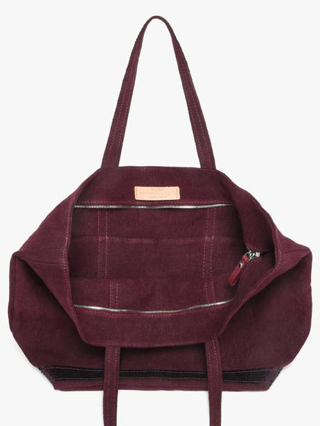 Zipped Linen Tote Bag Le Cabas Sequins Vanessa bruno Red cabas lin 31V40409 other view 3
