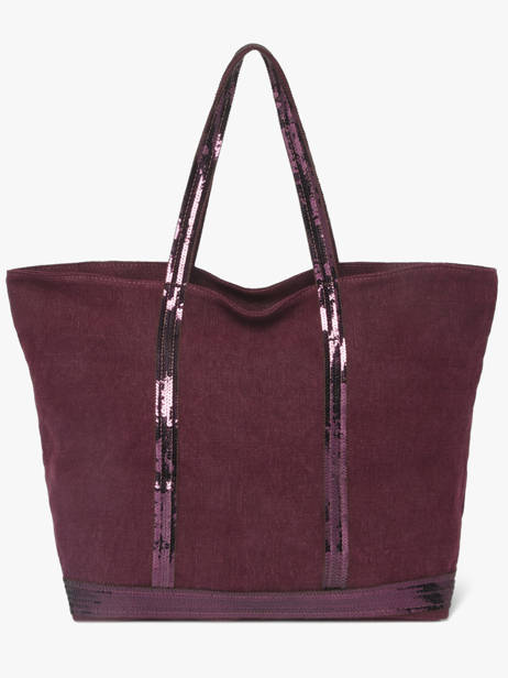 Zipped Linen Tote Bag Le Cabas Sequins Vanessa bruno Red cabas lin 31V40409 other view 4