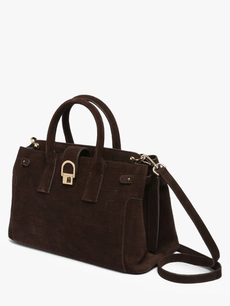 Satchel M Equestre Croco Leather Etrier Brown equestre croco EEQC142M other view 1