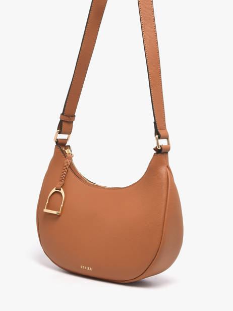 Shoulder Bag Torsade Leather Etrier Brown torsade ETOS167M other view 2
