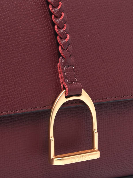 Sac Bandoulière M Torsade Cuir Etrier Rouge torsade ETOS169M vue secondaire 3