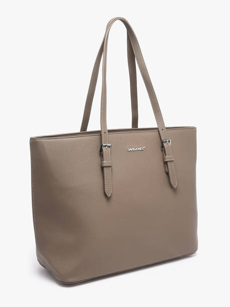 Cabas Saffiano Polyurethane David jones Gris saffiano 5 vue secondaire 1