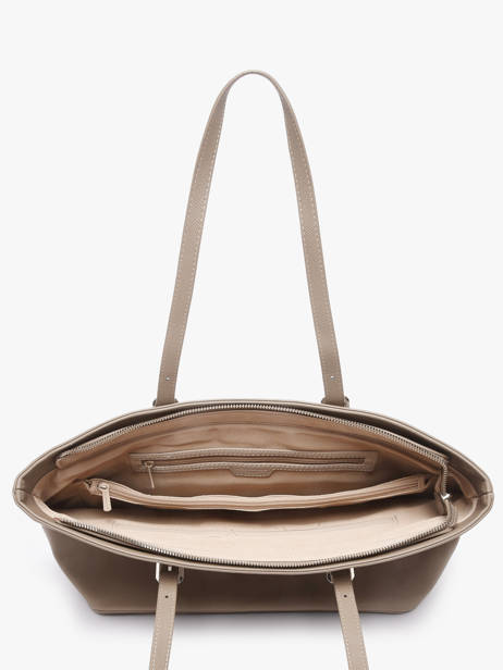 Cabas Saffiano Polyurethane David jones Gris saffiano 5 vue secondaire 2