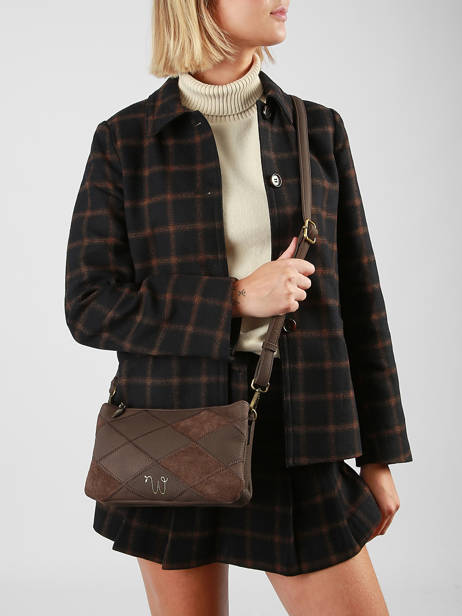 Crossbody Bag Neflier Patchwork Woomen Brown neflier patchwork WNET45 other view 1