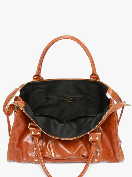 Shoulder Bag Shiny Sauvage Leather Milano Brown shiny sauvage SS24095 other view 2