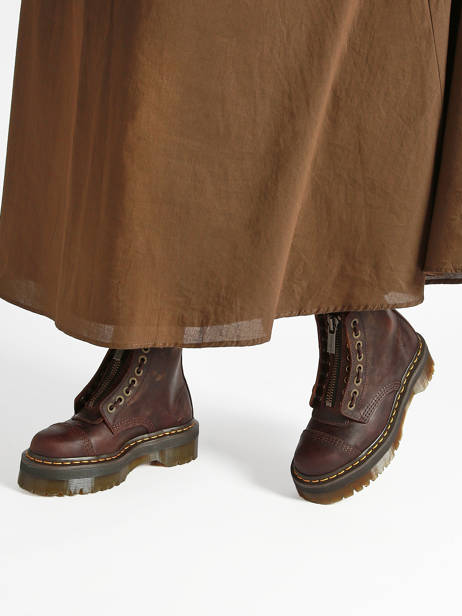 Platform Boots In Leather Dr martens Brown women 40910200 other view 1