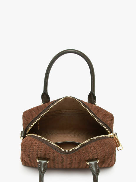 Sac Bandoulière Tresse Cube Cuir Lancaster Marron tresse cube 67 vue secondaire 2