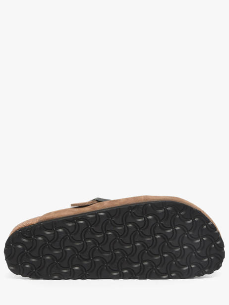 Slippers In Leather Birkenstock Brown unisex 1032795 other view 5