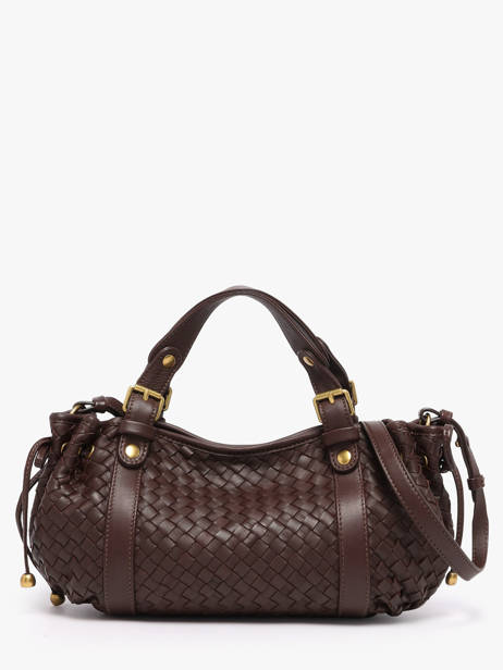 Sac Bandoulière Tresse Cuir Gerard darel Marron tresse DES73478 vue secondaire 4