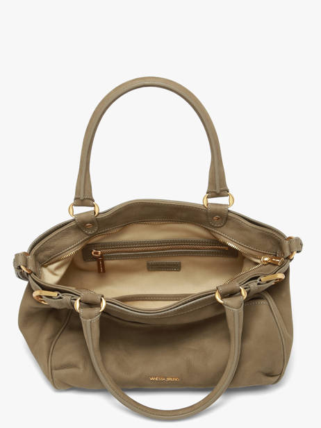 Sac Porté Main Lune Cuir Lune Cuir Vanessa bruno Vert lune 3V40920 vue secondaire 3