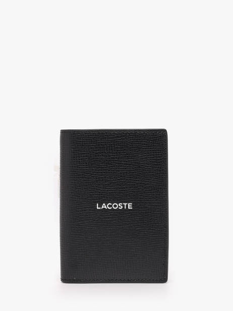 Portefeuille Cuir Lacoste Noir ossian NH5057OI