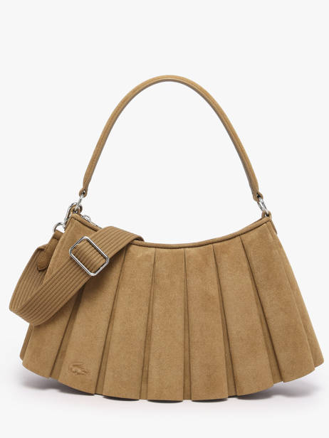 Shoulder Bag Lenglen Leather Lacoste Beige lenglen NU5468DX