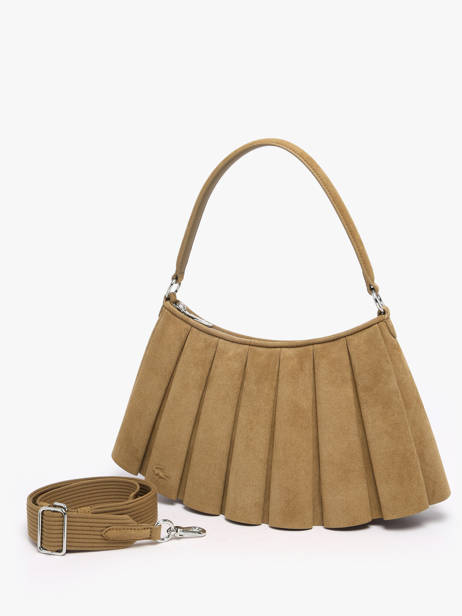Shoulder Bag Lenglen Leather Lacoste Beige lenglen NU5468DX other view 1