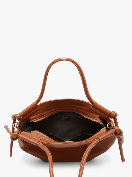 Sac Porté Main Caviar Cuir Milano Marron caviar CA26062 vue secondaire 2
