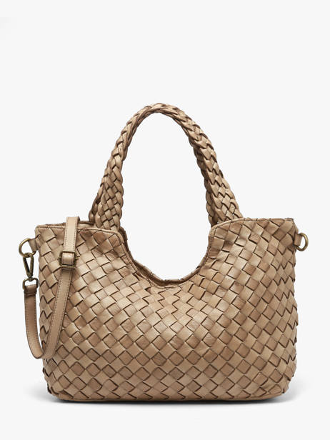Shoulder Bag Dewashed Leather Milano Beige dewashed DE26061