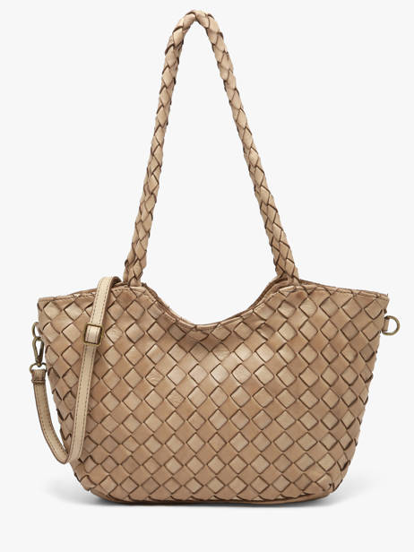 Shoulder Bag Dewashed Leather Milano Beige dewashed DE26062