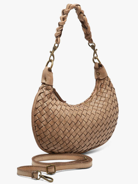 Sac Bandoulière Dewashed Cuir Milano Beige dewashed DE26063 vue secondaire 1