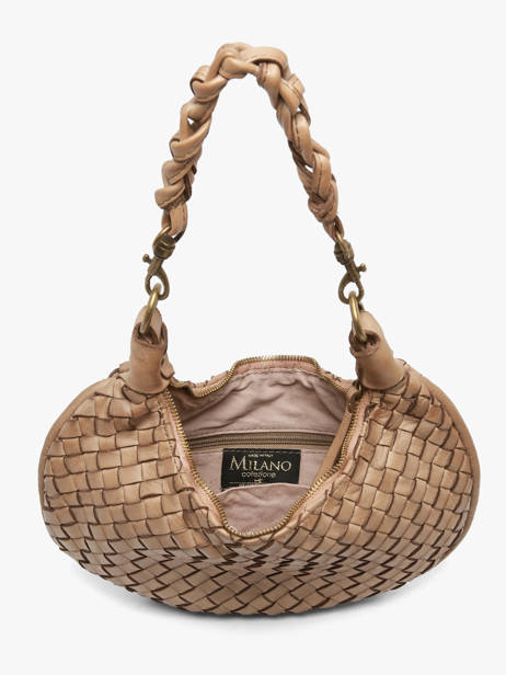 Sac Bandoulière Dewashed Cuir Milano Beige dewashed DE26063 vue secondaire 2