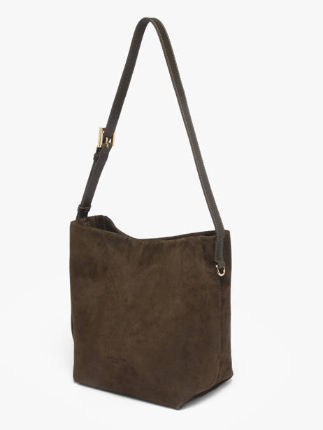 Shoulder Bag Suede Leather Lancaster Green suede 56 other view 1