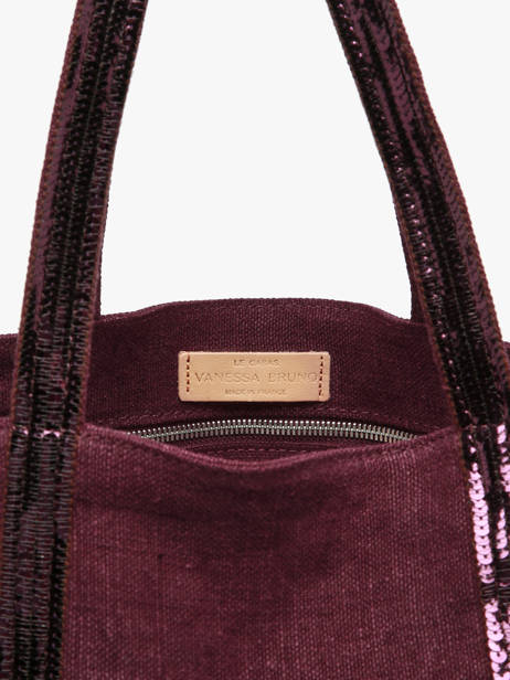 Le Cabas L Lin Et Paillettes Vanessa bruno Violet cabas lin 31V40315 vue secondaire 3