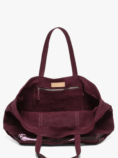 Le Cabas L Lin Et Paillettes Vanessa bruno Violet cabas lin 31V40315 vue secondaire 4