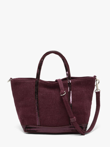 Sac Bandoulière Baby Cabas Lin Paillettes Vanessa bruno Violet cabas lin 31V40410 vue secondaire 5