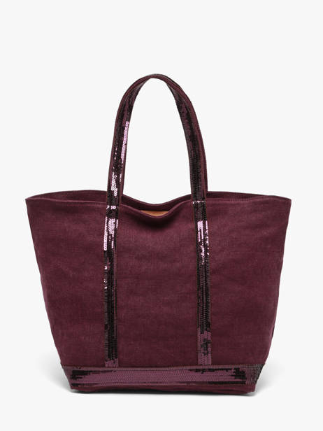Medium Zipped Le Cabas Tote Bag Linen Sequins Vanessa bruno Violet cabas lin 31V40378