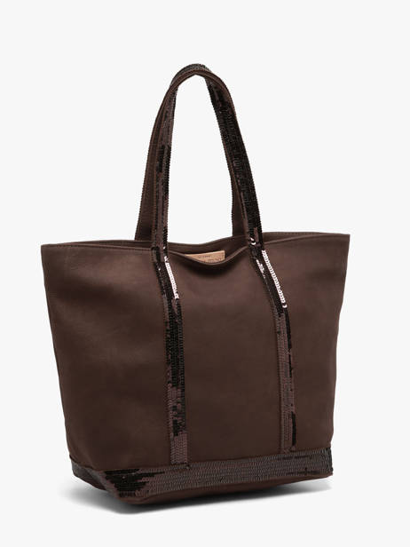 Sac Porté Main Cabas Cuir Cuir Vanessa bruno Marron cabas cuir 8V40378 vue secondaire 1